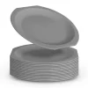 Hot ProHome Kunststoff Teller BPA Frei Ø23 cm Grau 16er Pack