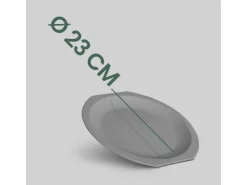 Hot ProHome Kunststoff Teller BPA Frei Ø23 cm Grau 16er Pack