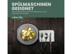 Hot ProHome Kunststoff Teller BPA Frei Ø23 cm Grau 16er Pack