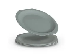 Online ProHome Kunststoff Teller BPA Frei Ø23 cm Grün 4er Pack