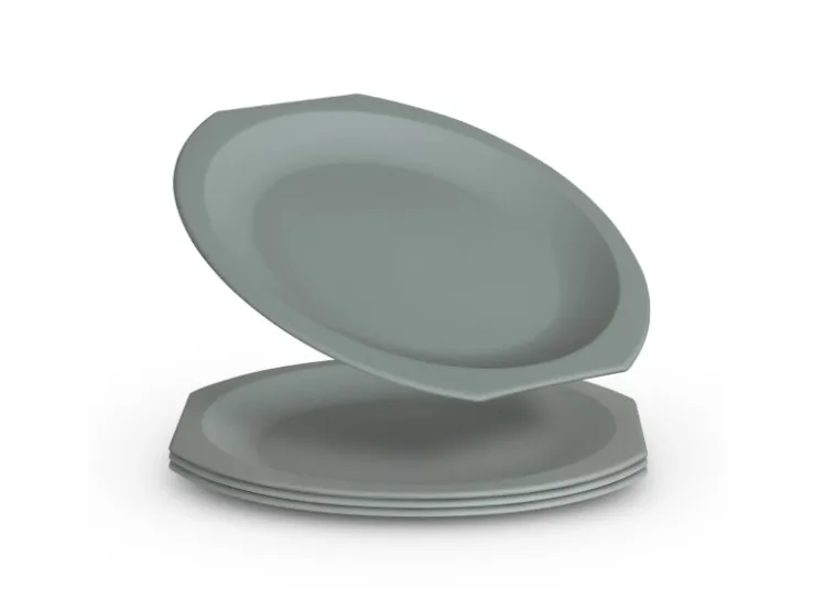 Online ProHome Kunststoff Teller BPA Frei Ø23 cm Grün 4er Pack