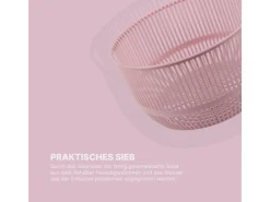 Hot Salatschleuder 2,7 Liter Ø20 cm Rosa Pfannen|Vorratsbehälter
