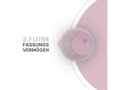 Hot Salatschleuder 2,7 Liter Ø20 cm Rosa Pfannen|Vorratsbehälter