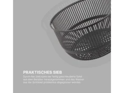 Hot Salatschleuder 2,7 Liter Ø20 cm Grau Pfannen