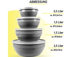 ProHome Vorratsbehälter|Vorratsdosen<Vorratsdosen 4er Set Rund Grau