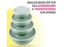 Outlet ProHome Vorratsdosen 4er Set Rund Grün
