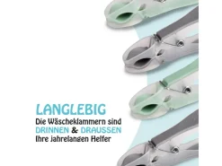Outlet ProHome Wäscheklammern Anthrazit Grün 40er Pack