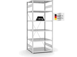 Hot PROREGAL Antibakterielles Fachbodenregal Stecksystem T-Profil HxBxT 250 x 100 x 80 cm 6 Ebenen Traglast 130 kg Antibakterielle Beschichtung Weiß