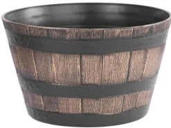 PROREGAL Töpfe<Blumentopf Holz-effekt, 39x28cm, Gold