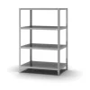 Hot PROREGAL Edelstahlregal Schraubsystem HxBxT 150 x 100 x 60 cm 4 Ebenen Fachlast 200 kg Edelstahl Fachbodenregal