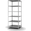 PROREGAL Küchenregale<Edelstahlregal Schraubsystem HxBxT 250 x 100 x 80 cm 6 Ebenen Fachlast 200 kg Edelstahl Fachbodenregal