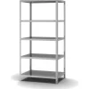 Edelstahlregal Schraubsystem HxBxT 200 x 100 x 60 cm 5 Ebenen Fachlast 200 kg Edelstahl Fachbodenregal Küchenregale