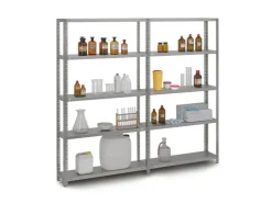 PROREGAL Küchenregale<Edelstahlregal Schraubsystem HxBxT 250 x 100 x 40 cm 6 Ebenen Fachlast 200 kg Edelstahl Fachbodenregal