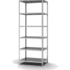 PROREGAL Küchenregale<Edelstahlregal Schraubsystem HxBxT 250 x 100 x 60 cm 6 Ebenen Fachlast 200 kg Edelstahl Fachbodenregal