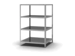 Discount PROREGAL Edelstahlregal Schraubsystem HxBxT 150 x 100 x 80 cm 4 Ebenen Fachlast 200 kg Edelstahl Fachbodenregal