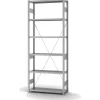 Clearance Edelstahlregal Stecksystem T-Profil HxBxT 250 x 100 x 80 cm 6 Ebenen Fachlast 200 kg Edelstahl Fachbodenregal Küchenregale