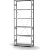 PROREGAL Edelstahlregal Stecksystem T-Profil HxBxT 250 x 100 x 30 cm 6 Ebenen Fachlast 200 kg Edelstahl Fachbodenregal