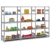 Clearance PROREGAL Edelstahlregal Stecksystem T-Profil HxBxT 200 x 100 x 80 cm 5 Ebenen Geschlitzter Fachboden Fachlast 150 kg Edelstahl Fachbodenregal