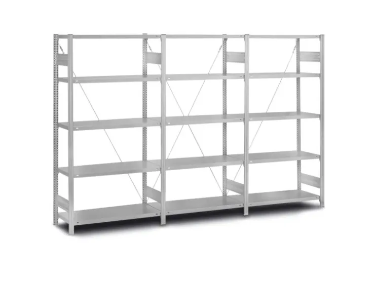 Clearance PROREGAL Edelstahlregal Stecksystem T-Profil HxBxT 175 x 100 x 40 cm 5 Ebenen Fachlast 200 kg Edelstahl Fachbodenregal