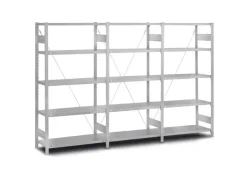 Outlet PROREGAL Edelstahlregal Stecksystem T-Profil HxBxT 250 x 100 x 50 cm 6 Ebenen Fachlast 200 kg Edelstahl Fachbodenregal