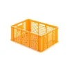 Clearance Eurobehälter Bäcker- und Konditorenkasten HxBxT 25 x 40 x 60 49 Liter Gelb-Orange Brötchenkiste Stapelbare Bäckerkiste Vorratsdosen|Vorratsbehälter