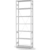 PROREGAL Küchenregale<Lebensmittel Fachbodenregal Stecksystem T-Profil Grundregal HxBxT 300 x 100 x 80 cm 7 Ebenen Fachlast 130 kg Hygienische Beschichtung Weiß