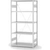 Sale Lebensmittel Fachbodenregal Stecksystem T-Profil Grundregal HxBxT 300 x 100 x 60 cm 7 Ebenen Fachlast 140 kg Hygienische Beschichtung Weiß Küchenregale