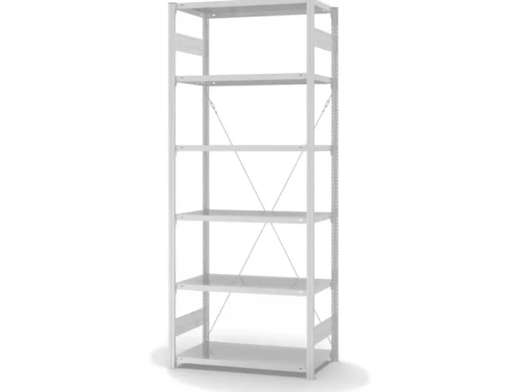 Online PROREGAL Lebensmittel Fachbodenregal Stecksystem T-Profil Grundregal HxBxT 250 x 100 x 50 cm 6 Ebenen Fachlast 140 kg Hygienische Beschichtung Weiß