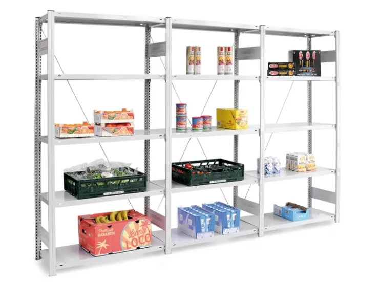 Online PROREGAL Lebensmittel Fachbodenregal Stecksystem T-Profil Grundregal HxBxT 250 x 100 x 50 cm 6 Ebenen Fachlast 140 kg Hygienische Beschichtung Weiß
