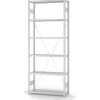 PROREGAL Küchenregale<Lebensmittel Fachbodenregal Stecksystem T-Profil Grundregal HxBxT 250 x 100 x 30 cm 6 Ebenen Fachlast 150 kg Hygienische Beschichtung Weiß