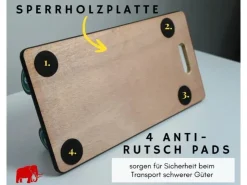 Online PROREGAL MegaDeal 4x Transportroller 4 Rollen HxBxT 11,5x30x60 cm Traglast 200kg Sperrholzplatte