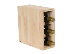 PROREGAL Küchenregale<Modulares Weinregal Vincellar Mod HxBxT 30 x 12 x 30 cm Schmal Modul Für 3 Flaschen Massives Kiefernholz Natur Kiefer Natur