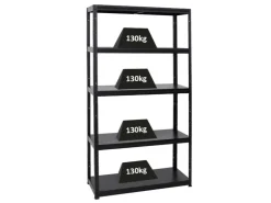 Online PROREGAL Schwerlastregal Steel Eagle HxBxT 180 x 100 x 40 cm Fachlast 130 kg Schwarz
