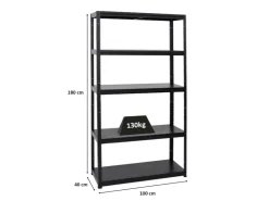 Online PROREGAL Schwerlastregal Steel Eagle HxBxT 180 x 100 x 40 cm Fachlast 130 kg Schwarz