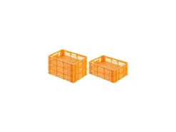 PROREGAL Vorratsdosen|Vorratsbehälter<SparSet 5x Eurobehälter Bäcker- und Konditorenkasten HxBxT 13 x 40 x 60 24 Liter -Orange Brötchenkiste Stapelbare Bäckerkiste Gelb