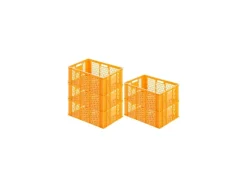 Clearance PROREGAL SparSet 5x Eurobehälter Bäcker- und Konditorenkasten HxBxT 25 x 40 x 60 49 Liter -Orange Brötchenkiste Stapelbare Bäckerkiste Gelb