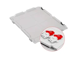 Sale Spar Set 10x Eurobox Nextgen Color Mit Scharnierdeckel & Schiebeschnappverschlüssen HxBxT 22 x 30 x 40 cm Griffe Rot Offen Glatter Boden Gefrierschränke