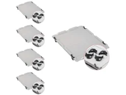 PROREGAL Gefrierschränke<Spar Set 5x Eurobox Nextgen Economy Mit Auflagedeckel & 4x Schiebeschnappverschlüsse Griffe Geschlossen HxBxT 17 x 30 x 40 cm Schwarz