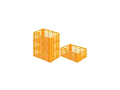 Hot SuperSparSet 4x Eurobehälter Bäcker- und Konditorenkasten HxBxT 25 x 40 x 60 49 Liter -Orange Brötchenkiste Stapelbare Bäckerkiste Vorratsdosen|Vorratsbehälter