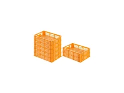 PROREGAL Vorratsdosen|Vorratsbehälter<SuperSparSet 7 x Eurobehälter Bäcker- und Konditorenkasten HxBxT 13 x 40 x 60 24 Liter -Orange Brötchenkiste Stapelbare Bäckerkiste Gelb