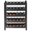 Online PROREGAL Weinregal Toskana HxBxT 75 x 60 x 30 cm 30 Flaschen Auf 5 Ebenen Schwarz Wein Metallregal Weinständer Flaschenständer