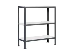 Sale Wohnregal Living Koala Metal mit 3 Fachböden HxBxT 90 x 80 x 30 cm Fachlast 150 kg Anthrazit/Weiß Küchenregale