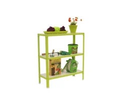 Outlet PROREGAL Wohnregal Living Koala Wood mit 3 Fachböden HxBxT 90 x 100 x 30 cm Fachlast 150 kg Grün/Weiß