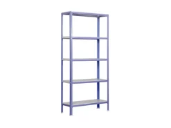 Discount PROREGAL Wohnregal Living Koala Metal mit 5 Fachböden HxBxT 180 x 100 x 30 cm Fachlast 150 kg Lila/Weiß