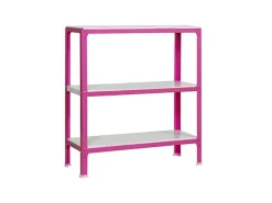 Online PROREGAL Wohnregal Living Koala Metal mit 3 Fachböden HxBxT 90 x 80 x 30 cm Fachlast 150 kg Rosa/Weiß