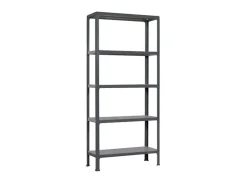 Discount Wohnregal Living Koala Metal mit 5 Fachböden HxBxT 180 x 80 x 30 cm Fachlast 150 kg Grau/Grau Küchenregale