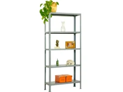 Discount Wohnregal Living Koala Metal mit 5 Fachböden HxBxT 180 x 80 x 30 cm Fachlast 150 kg Grau/Grau Küchenregale