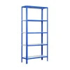 PROREGAL Küchenregale<Wohnregal Living Koala Metal mit 5 Fachböden HxBxT 180 x 100 x 30 cm Fachlast 150 kg Blau/Weiß