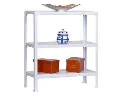 Online Wohnregal Living Koala Metal mit 3 Fachböden HxBxT 90 x 80 x 30 cm Fachlast 150 kg Weiß/Weiß Küchenregale