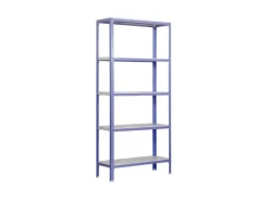Hot Wohnregal Living Koala Metal mit 5 Fachböden HxBxT 180 x 80 x 40 cm Fachlast 150 kg Lila/Weiß Küchenregale